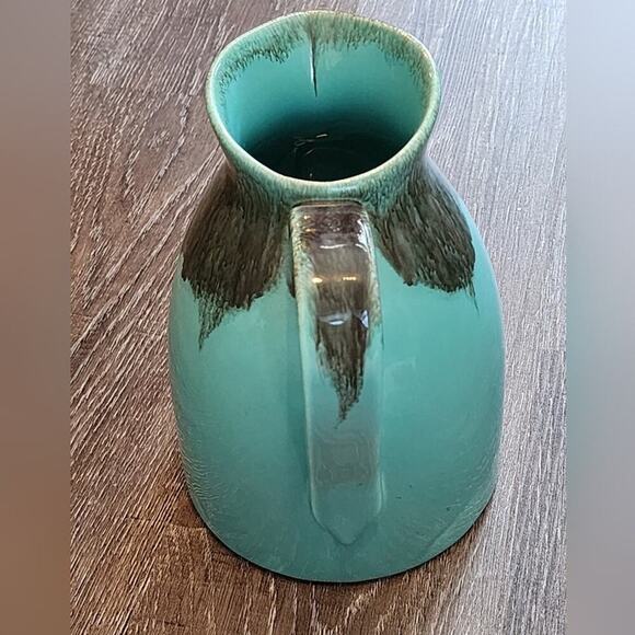 Jaska of California Cascade‎ Ware Blue with Brown Drip Vintage Pitcher - Picture 2 of 10